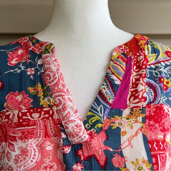 •Jones New York• Lightweight Boho Peasant Blouse - Size 1X - Picture 3 of 8